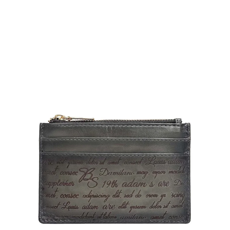 Da Milano Grey 6 Slots Leather Card Case - Grey  | Best Price UAE